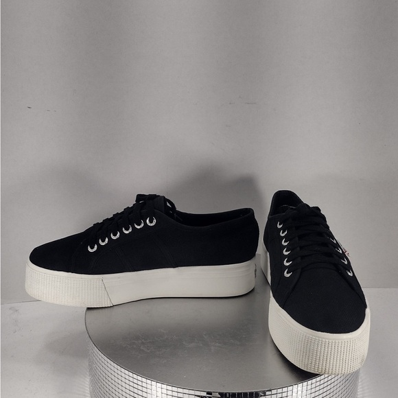 Superga Men's Black Canvas Sneakers size 9.5 pre owned Exellent condition - Picture 8 of 13